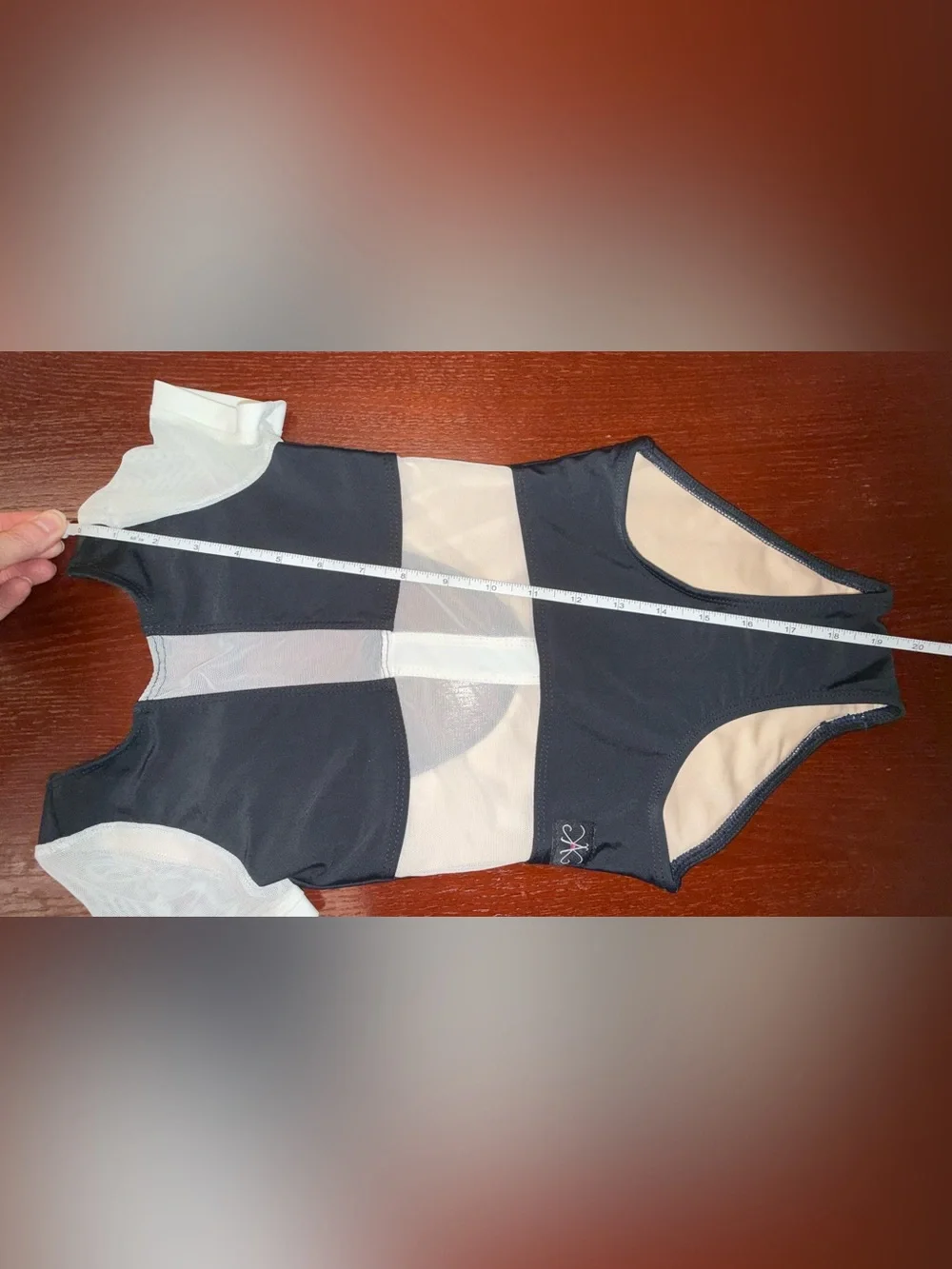 Kandi Kouture Black & White Dance Leotard Size Child Medium (5/6)